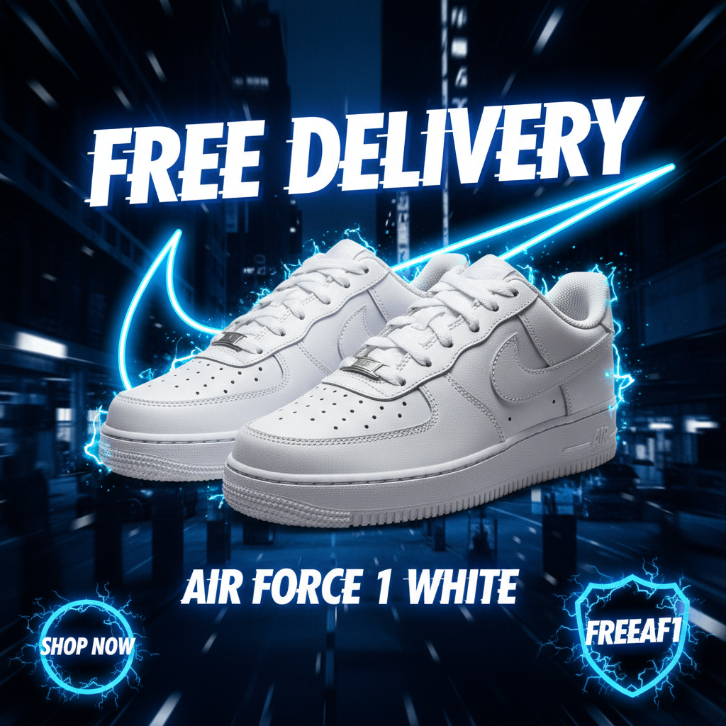 Nike Air Force 1 White Hype Banner